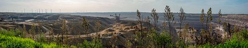 Panorama dagbouw bruinkoolmijn Garzweiler, Duitsland