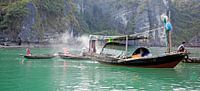 Drijvend dorp in Halong Bay (Vietnam) van t.ART thumbnail