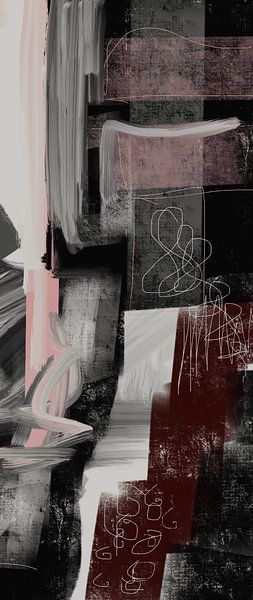 Stap voor stap - modern abstract mixed media schilderij van Susanna Schorr