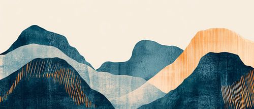 Berglandschap aquarel