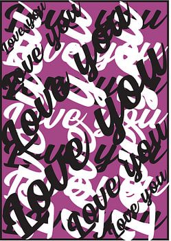 liefde kunstwerk paars