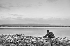 Radolfzell pier met "El Nino" door Ubbo Enninga - Bodenmeer van BlattArt - Christine Horn