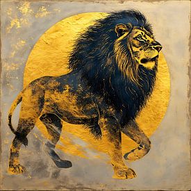 Majestätischer Goldener Löwe von A.D. Digital ART