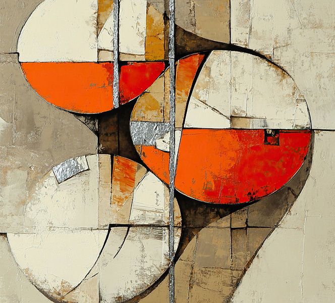 Harmonic Orange and Red Shapes by Zen and More