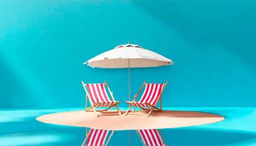 Parasol with deckchairs by Mustafa Kurnaz