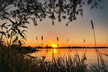 Sommerlicher Sonnenuntergang in Holland von Zeb van Drie