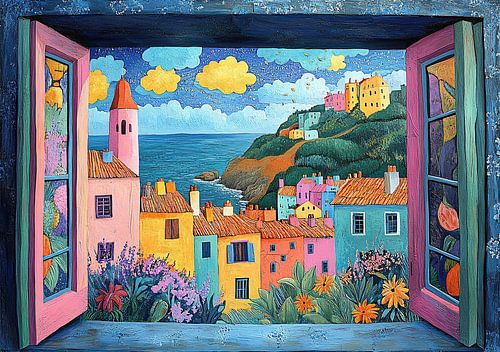 Henri Matisse geïnspireerde Mediterraanse Open Venster Zee