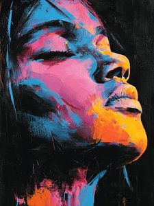 Color Impact – Abstract portret kleurrijk en krachtig