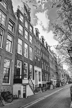 Centre-ville d'Amsterdam Pays-Bas Noir et blanc