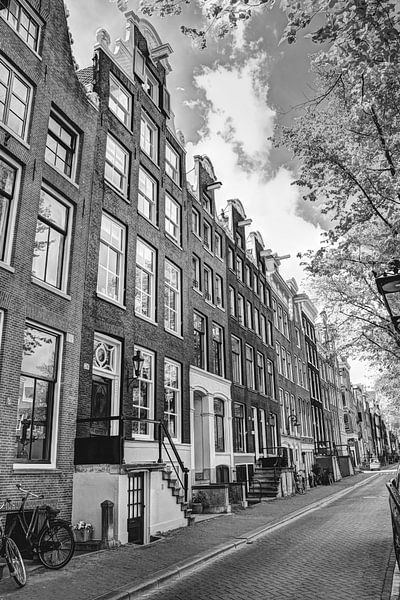 Inner city of Amsterdam Netherlands Black and White by Hendrik-Jan Kornelis