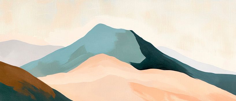 Mountain landscape watercolour by Poster Art Shop
