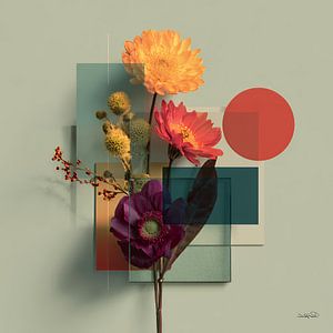 Abstrakt mit Blumen