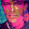 Motief David Bowie - Roze - Sjaalgezicht van Felix von Altersheim