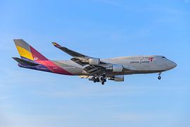 Asiana Cargo Boeing 747-400 just before landing. by Jaap van den Berg