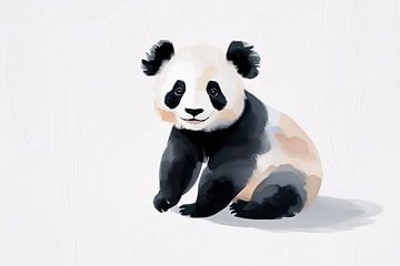 Schattige panda in aquarel van Art & Soul Creations