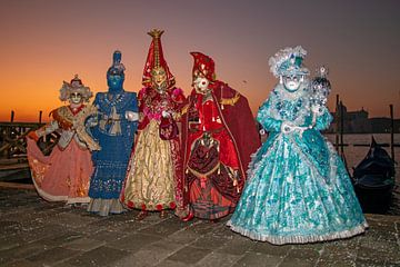 Venise - Compagnie de carnaval au lever du soleil sur t.ART