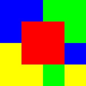4x4 in 16 | Morphing | Zentrum mit Quadrat | V=052-06 | P #01