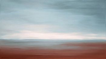 „Soft Horizon“ in Staubblau und Terrakotta