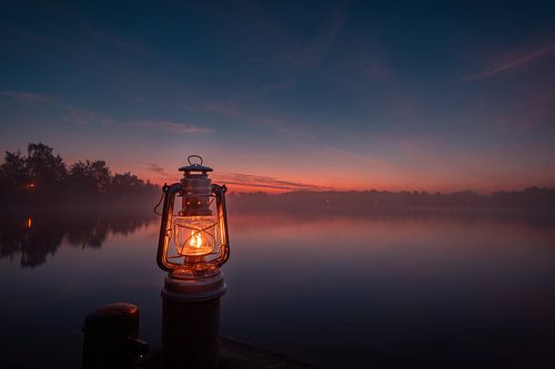 Fire hand to the sunrise