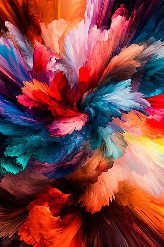 Levendige abstracte kleurrijke explosie