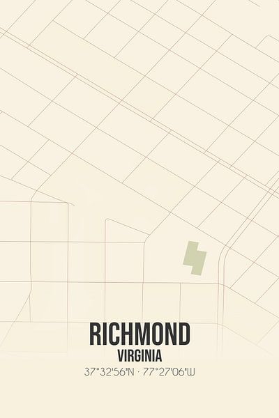 Vintage map of Richmond (Virginia), USA. by Prints of Place
