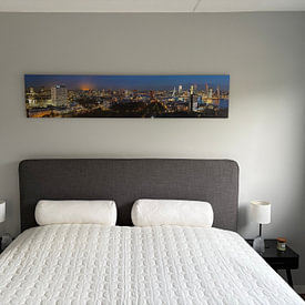 Kundenfoto: Übersicht Rotterdam Skyline Panorama von Anton de Zeeuw, auf Leinwand