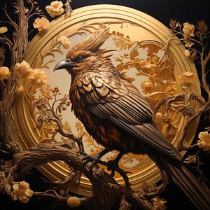 Vogel Gold dekorativ