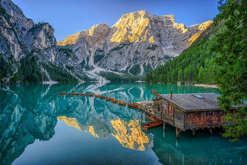 Lago di Braies / Pragser Wildsee in de Dolomieten