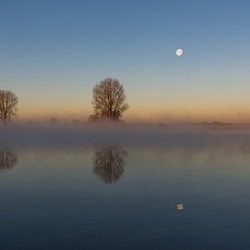 Nebel über der Maas von Ger van Beek