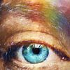 Jahreslosung 2023 Auge Gottes in Regenbogenfarben von Jonathan Schöps | UNDARSTELLBAR