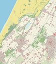 Kaart van Noordwijkerhout van Rebel Ontwerp thumbnail