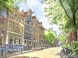 Vue d'Amsterdam sur Peinture Abstraite