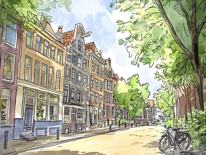 View of Amsterdam by Abstract Painting