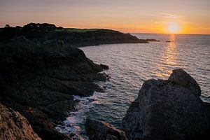 Sonnenuntergang an der französischen Küste