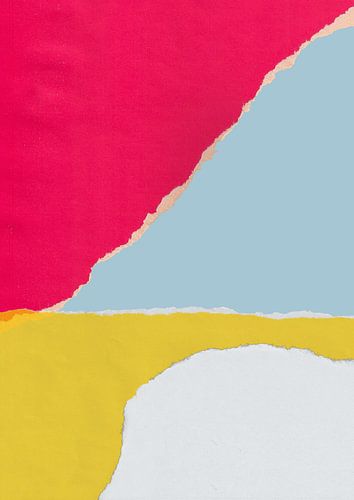 Abstract collage in vibrant colors by Studio Allee
