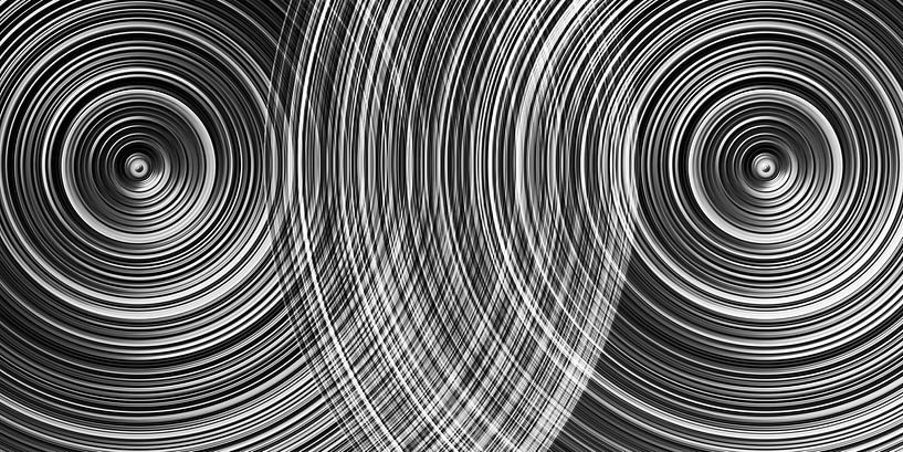 Kreise mit Interferenz in Schwarzweiß von Andree Jakobson