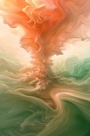 Abstract colourful clouds and light glow by Art & Soul Creations