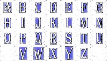 Alphabet No.22 draft and draw von Leopold Brix