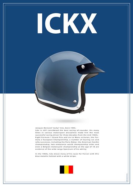 Jacky Ickx helmet by Theodor Decker