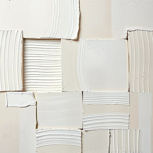 Modern abstract blocks beige white.