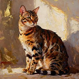 Katzenkunst-Sammlung – Bengalkatze von Johannas Art Creations