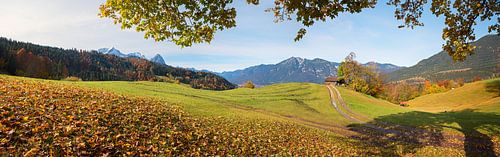 Herfstlandschap boven Garmisch, Opper-Beieren