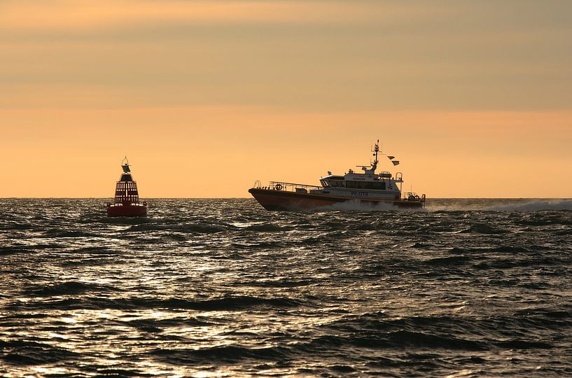 Loodsboot op de Oosterschelde van MSP Canvas