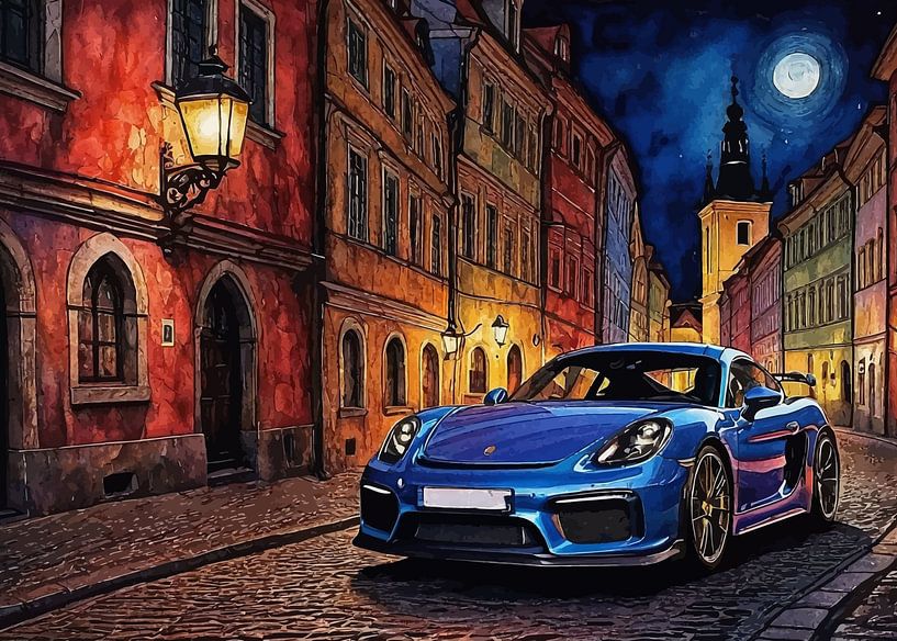 Der dunkelblaue Porsche Cayman GT4 von MIROKKU