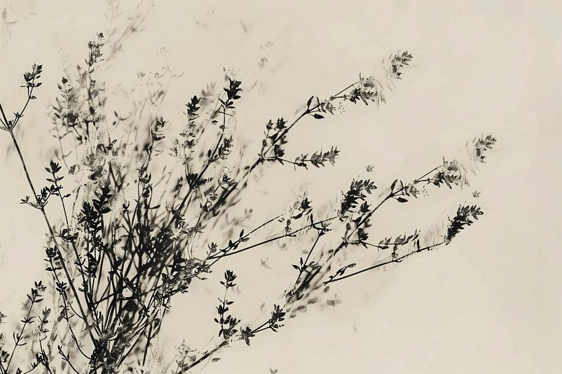 Print of delicate flowers. by Bianca ter Riet