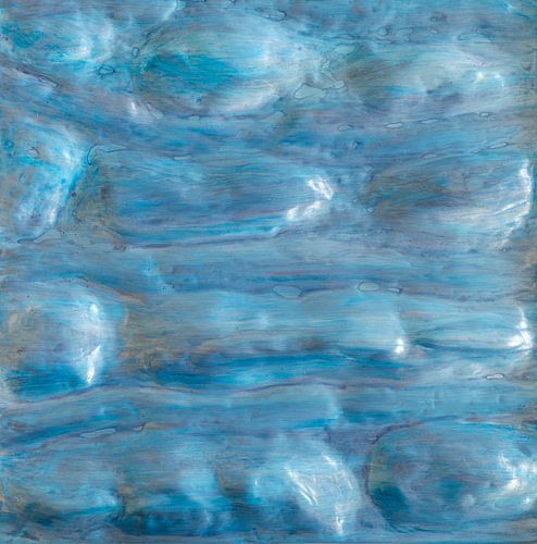WaterArt beschilderd op gips blauw