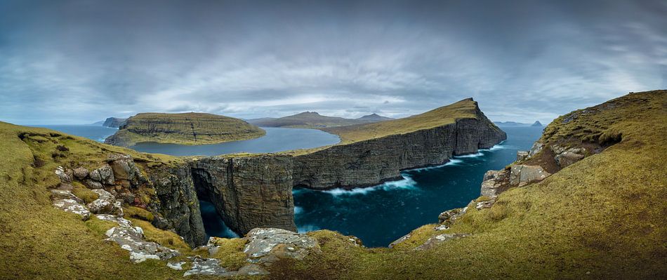 Lake Sørvágsvatn by Nando Harmsen on canvas, poster, wallpaper and more