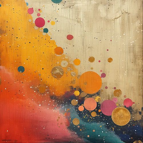 Abstract painting | Floating Orbs of Light