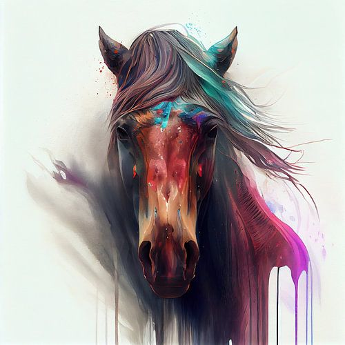 Wild paard gezichtsportret