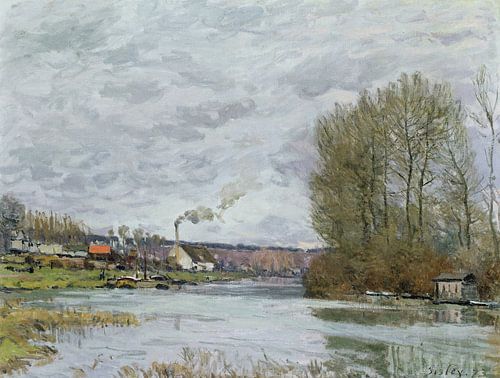 Alfred Sisley,De Seine bij Port Marly, 1873 Door Alfred Sisley